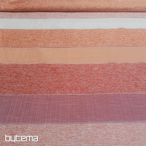 Decorative fabric STRIPES oragne-red
