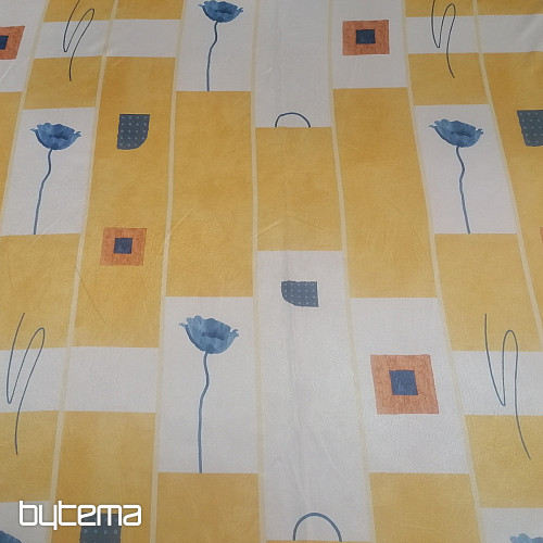 Decorative fabric Květy okr