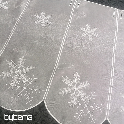Christmas stained glass curtain embroidered with shine 11582