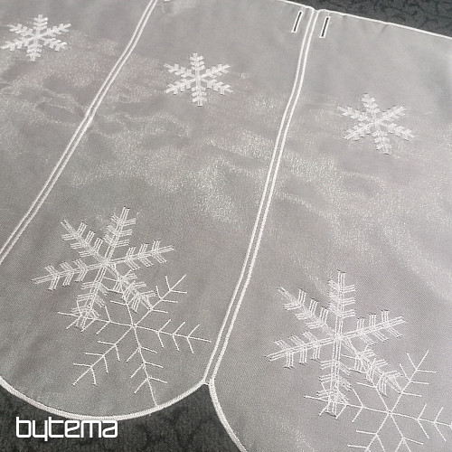 Christmas stained glass curtain embroidered with shine 11582