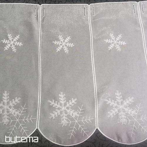 Christmas stained glass curtain embroidered with shine 11582