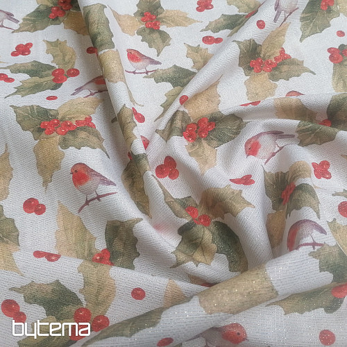Christmas decorative fabric Hyl Cesmína