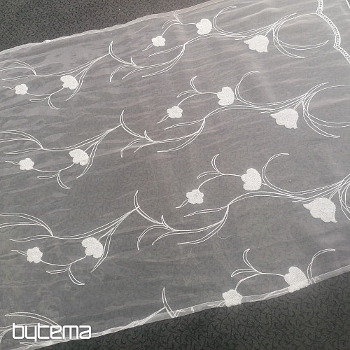 Finished curtain with flowers 100x245 cm