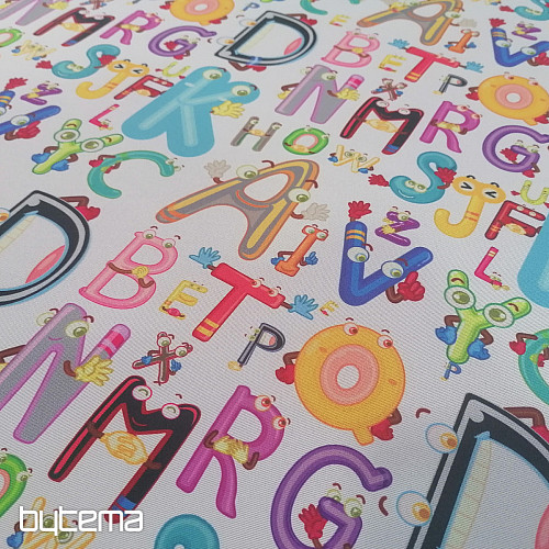 Decorative fabric BLACK-OUT Cheerful letters
