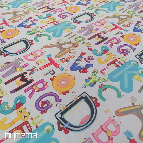 Decorative fabric BLACK-OUT Cheerful letters