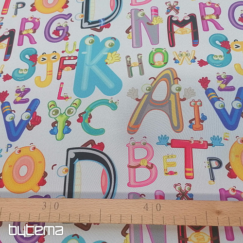 Decorative fabric BLACK-OUT Cheerful letters
