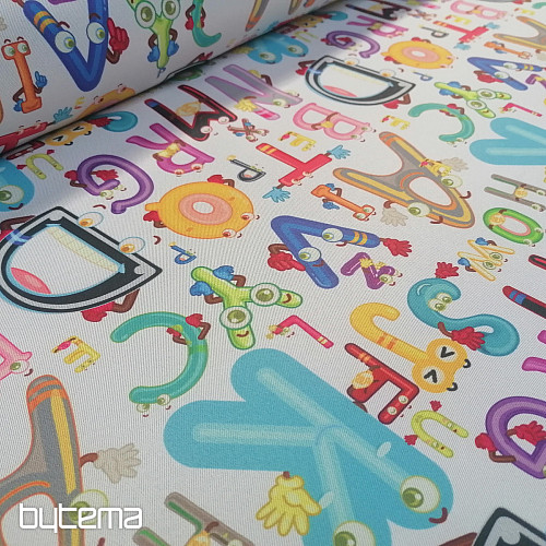 Decorative fabric BLACK-OUT Cheerful letters