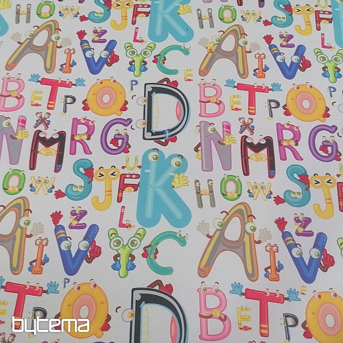 Decorative fabric BLACK-OUT Cheerful letters