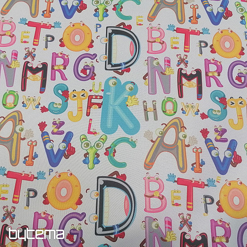 Decorative fabric BLACK-OUT Cheerful letters