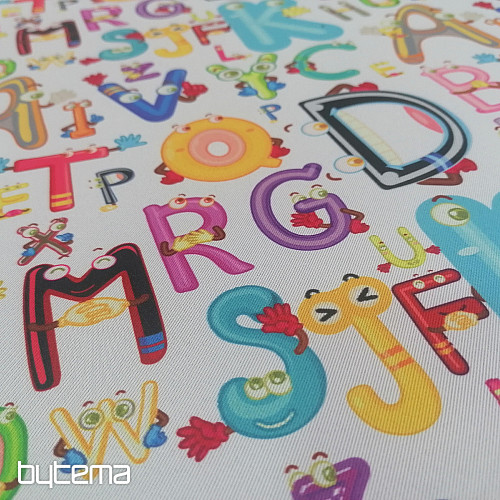 Decorative fabric BLACK-OUT Cheerful letters