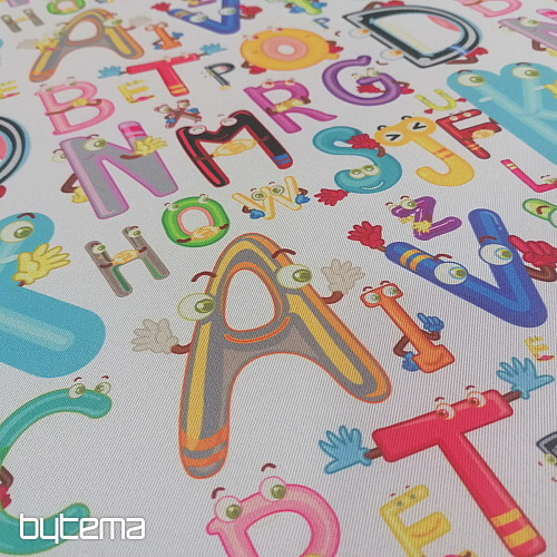 Decorative fabric BLACK-OUT Cheerful letters