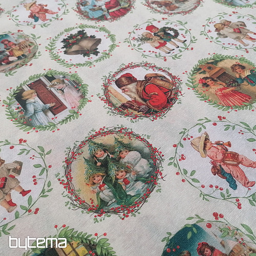 Christmas decoration fabric VICTORIAN CHRISTMAS