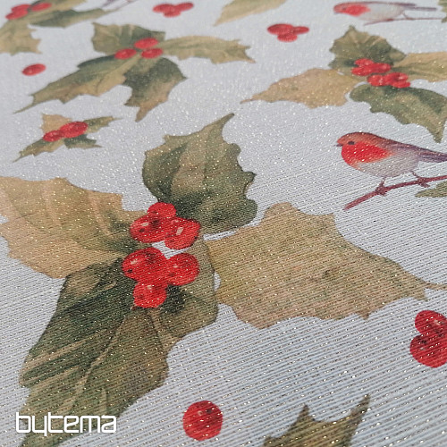 Christmas decorative fabric Hyl Cesmína
