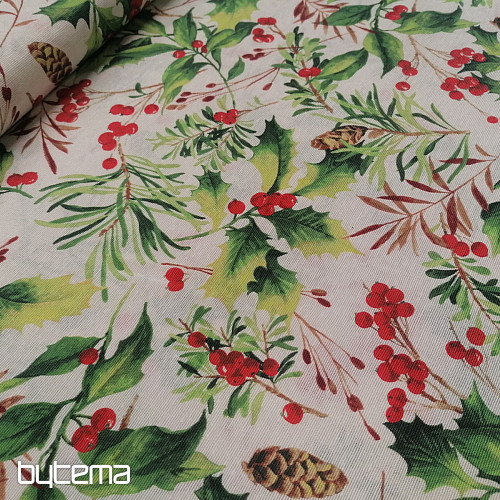Christmas decorative fabric Holly 3