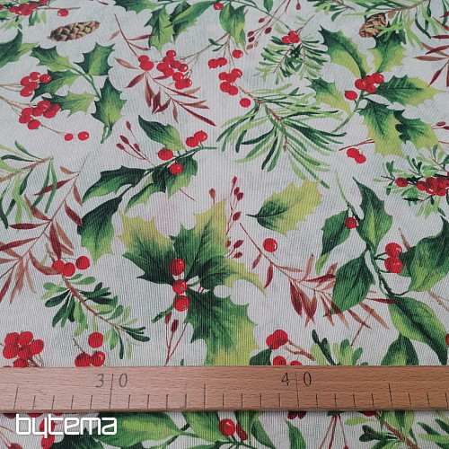 Christmas decorative fabric Holly 3
