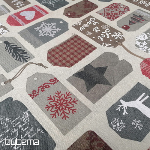 Christmas decorative fabric tags