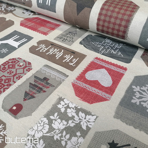 Christmas decorative fabric tags