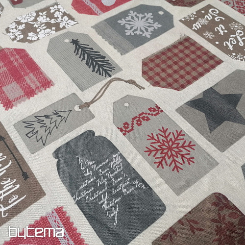 Christmas decorative fabric tags