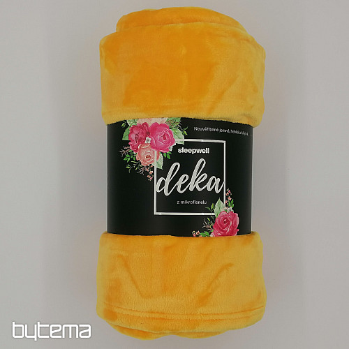 YELLOW MICROFLANNEL blanket