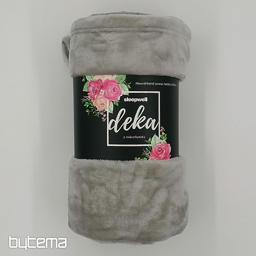 LIGHT GRAY MICROFLANNEL blanket