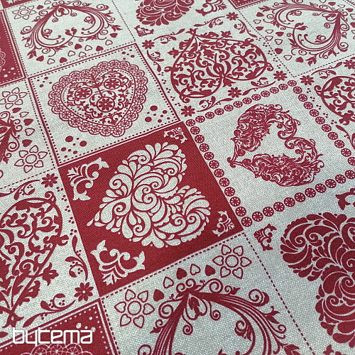 Decorative fabric AMORE GRANATE red