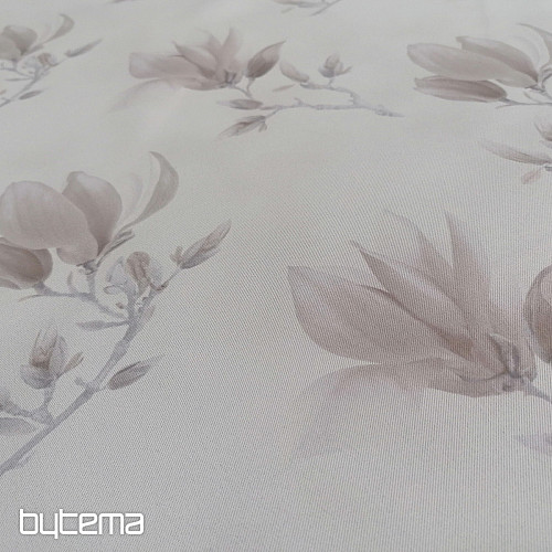 Decorative fabric BLACK OUT MAGNOLIA brown