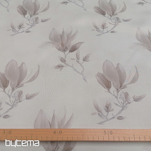 Decorative fabric BLACK OUT MAGNOLIA brown