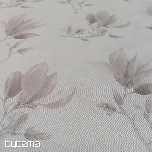 Decorative fabric BLACK OUT MAGNOLIA brown