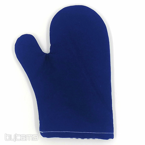Kitchen glove with blue-white checkered magnet