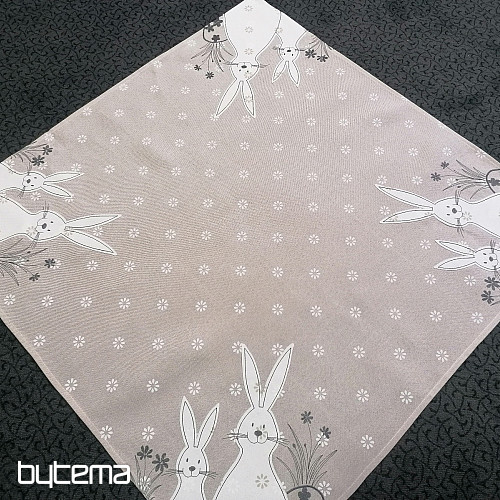 Embroidered tablecloths HARE gray
