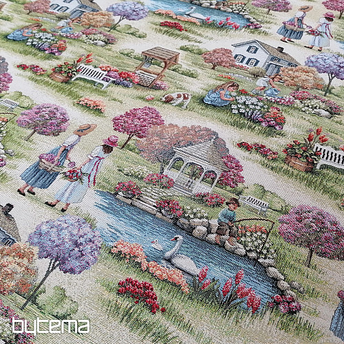 Tapestry fabric GARDEN OF PARADISE