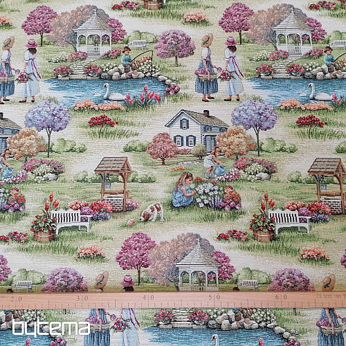 Tapestry fabric GARDEN OF PARADISE