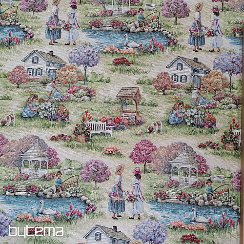 Tapestry fabric GARDEN OF PARADISE