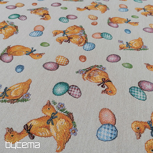 Tapestry fabric YELLOW BURNS