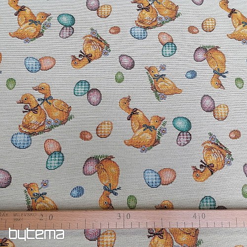 Tapestry fabric YELLOW BURNS