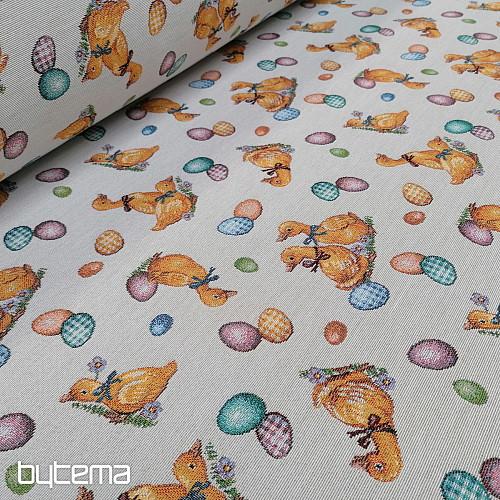 Tapestry fabric YELLOW BURNS