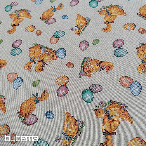 Tapestry fabric YELLOW BURNS