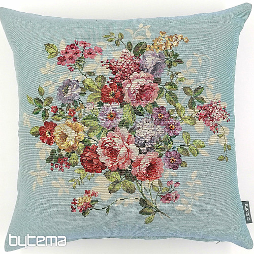Tapestry cushion cover FLOWER BLUE