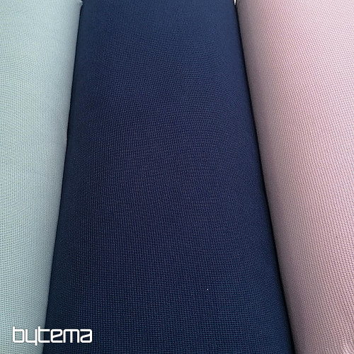Cotton knit with waffle weave - blue