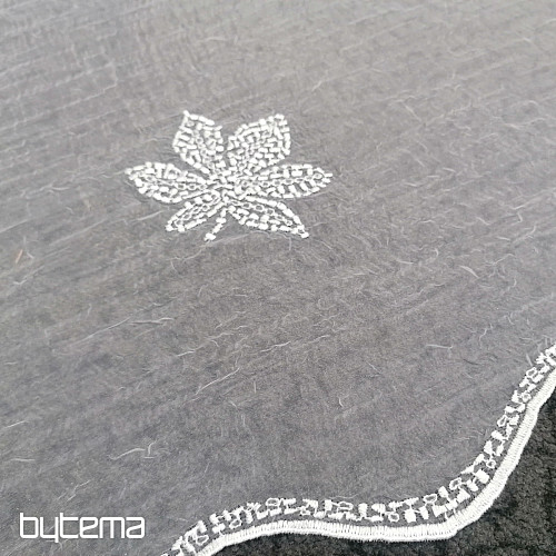 Embroidered luxury curtain - leaves
