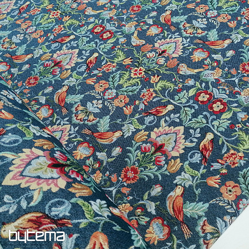 FREDA blue tapestry fabric