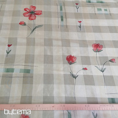 Curtain YELLOW WITH FLOWERS
