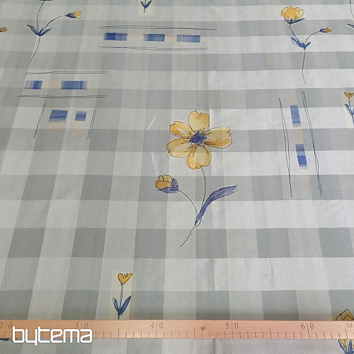 Voile curtain gray-green