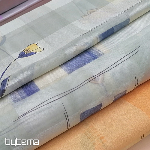 Voile curtain gray-green