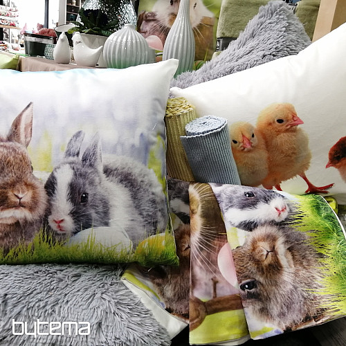 Easter decorative cover TWO RABBITS