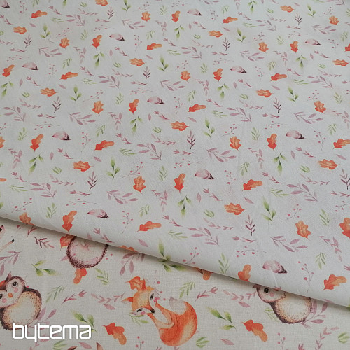 Cotton fabric LEAVES