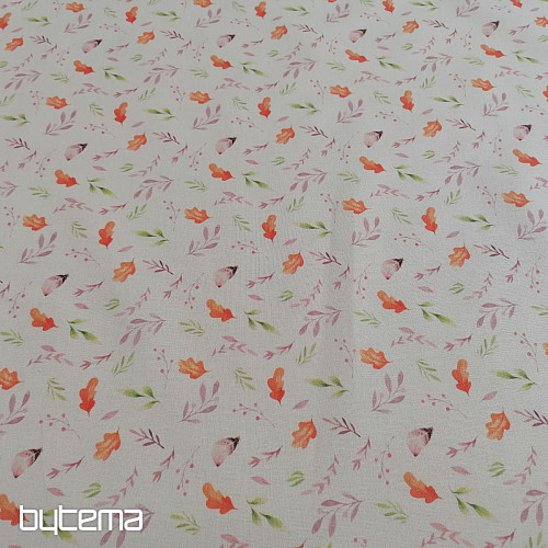 Cotton fabric LEAVES