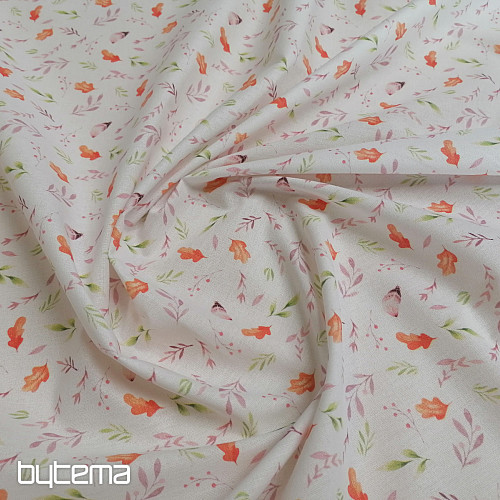 Cotton fabric LEAVES