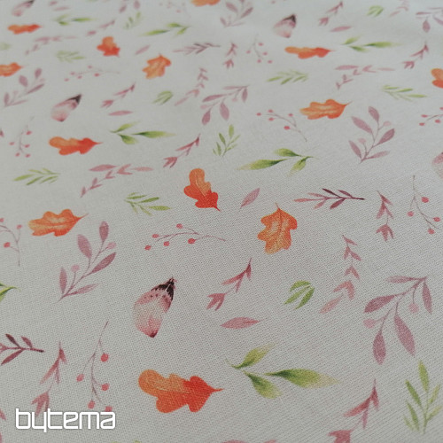 Cotton fabric LEAVES