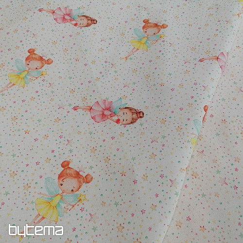 Cotton fabric Fairy with wings